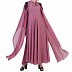 Designer Gown in abaya fit- Puce Pink Designer Gown in abaya fit- Puce Pink